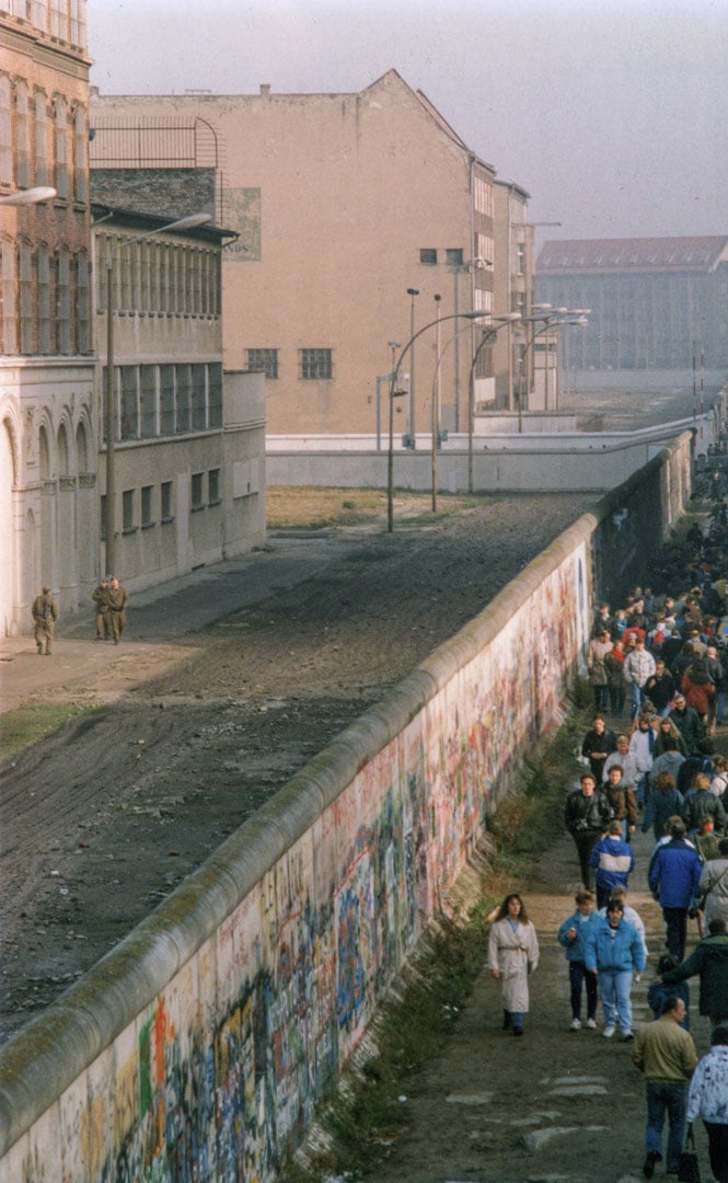 Berlinmuren + øst og vest