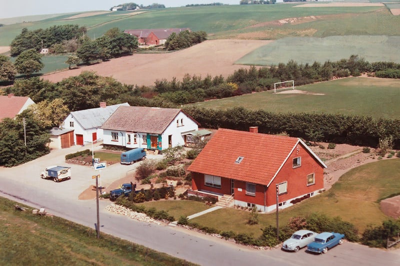 Købmand og kommunekontor i Skørring medio 1960 Købmand og kommunekontor i Skørring medio 1960